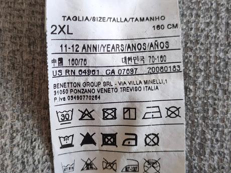 Dievčenské tričko zn. benetton, 11-12 r., veľ. 160, benetton,158