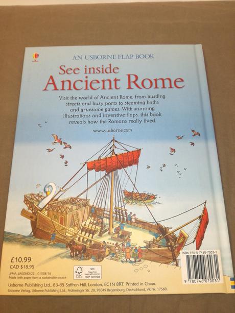 Usborne flap book see inside ancient rome nsu22, 