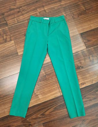 Elegantné zelené nohavice vel.36, s