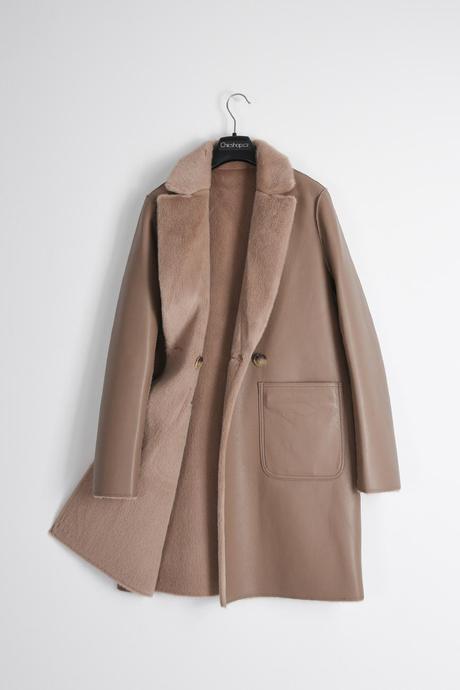 Stylovy kozeny kabat obojstranny, m