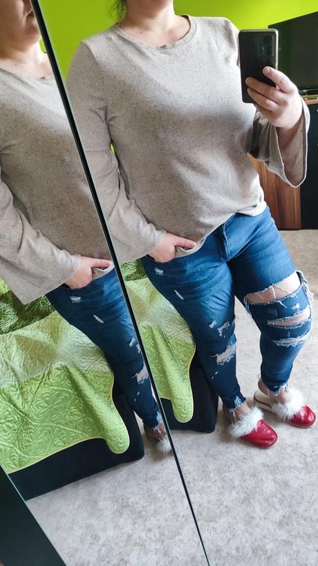 Béžová mikina, f&f,48