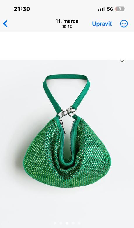 Zelena kamienkova kabelka h&m, h&m