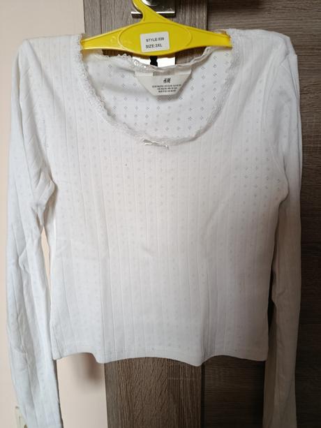 Balíček dvoch bielych tričiek, h&m,134