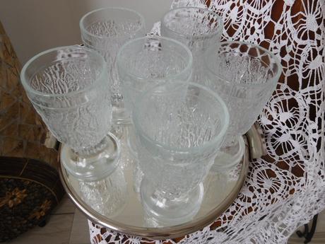 Retro poháre pudingové šľahačkové,6 kusov, 