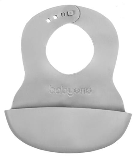Babyono 835 podbradník silikónový šedý, 