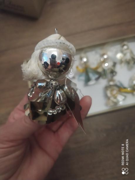 Retro ozdoby na stromcek anjelik,