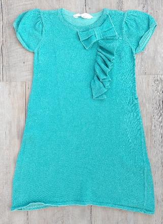 Pletené tyrkysové šaty, h&m,122