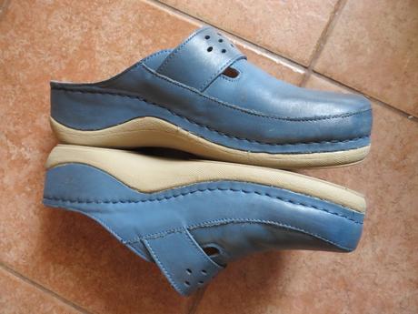 Kožené pohodlné šľapky - veľ. 39, 39