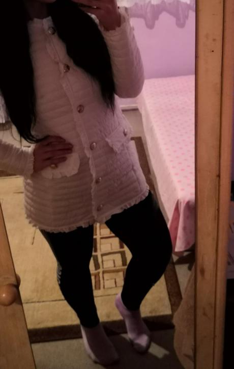 Prechodná bunda biela, s