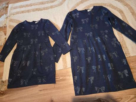 Šaty vianočné 110/116 +134/140, h&m,140
