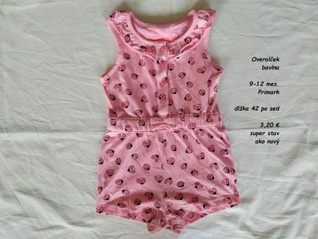 Overalček 9-12mes., primark,80