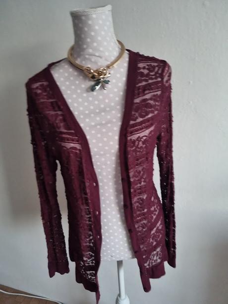 Celočipkový kardigán veľ. l, amisu,l
