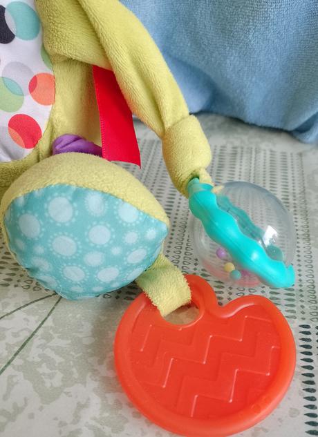 Plyšová zavesovacia žaba, bright starts, 20 cm,