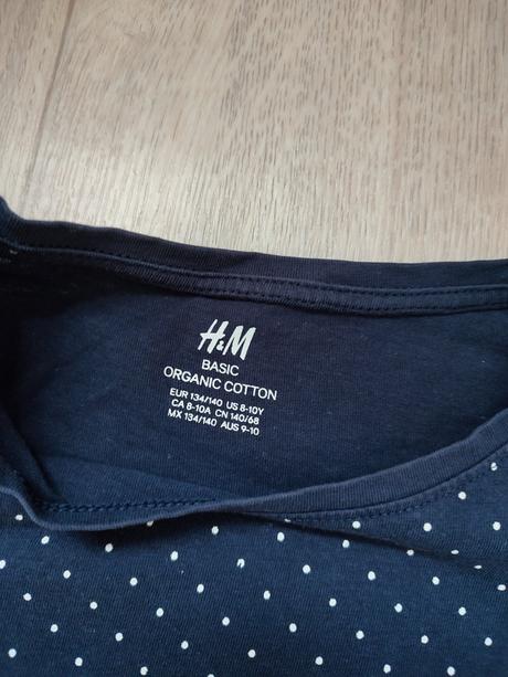 Bodkované tričká 2ks, h&m,134