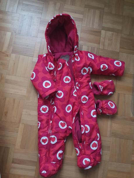Zimný overal m&s s rukavičkami, veľ. 68, marks & spencer,68