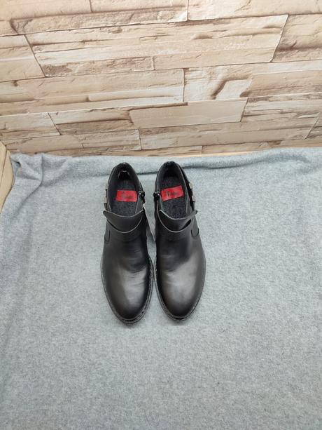 Rieker 36 - dámske čierne kožené topánky, rieker,36