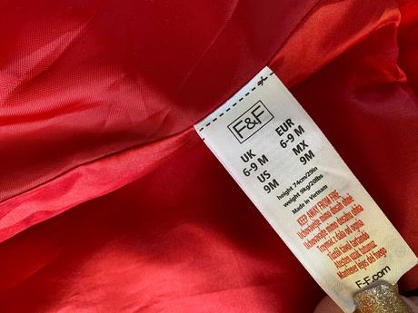 Dievčenský kabatik červený f&f 6-9 m, f&f,74