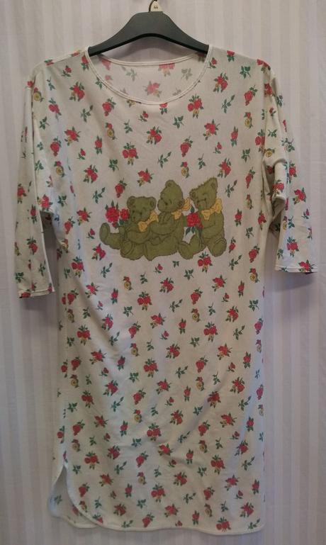 Dámska farebná nočná košeľa medvedíci, l, l