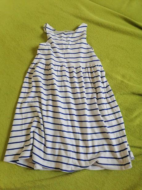 Bielo modré šaty, h&m,110