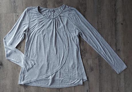 Sivé tričko pre dojčiacu ženu, l
