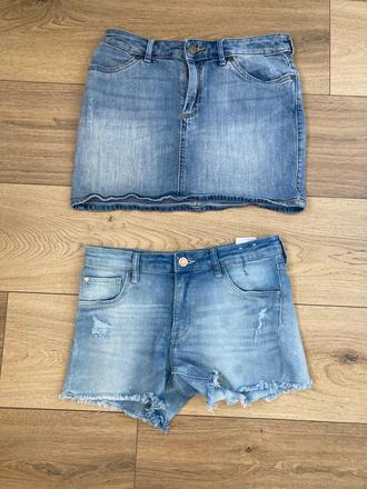 Kraťasy a sukňa, h&m,xs