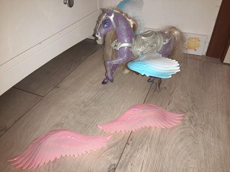 Pegas, 2x krídla, modré a ružové, 