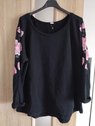 Mikina s kvetmy, h&m,l