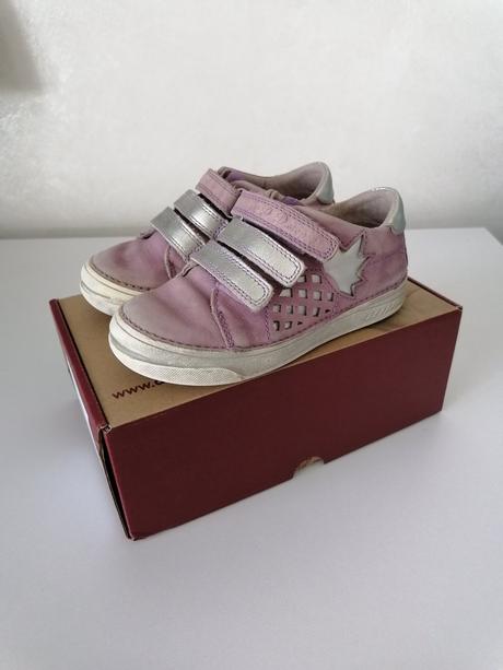 Prechodne kožene topanky svetlofialove, d.d.step,27