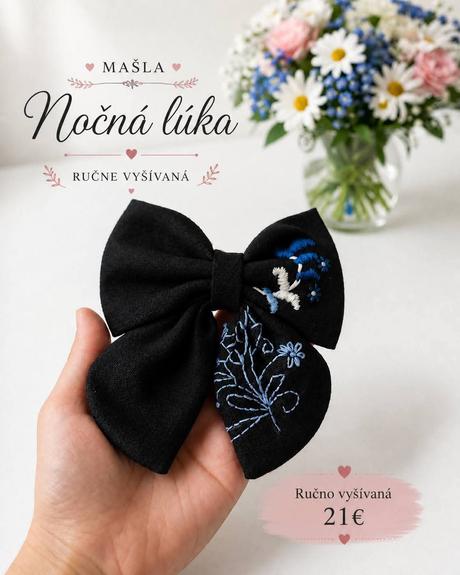 Rôzne vyšívané mašle - pozri celý inzerát, 