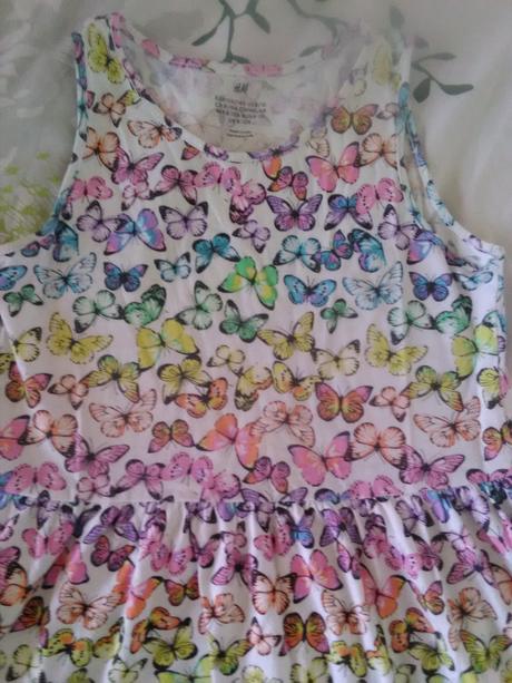 Motýľove šaty na ramienka, h&m,140