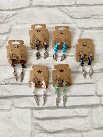 Náušnice s minerálmi, 