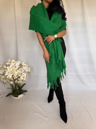 Hrubý jemný vlnený šál,