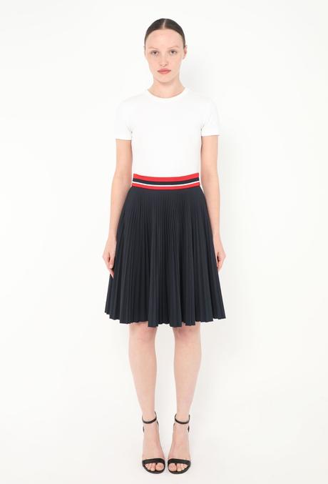 Prada luxusná plisovaná sukňa s ikonickým pásom, prada,38