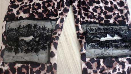 Moderné hnedé legíny vzor leopard, v. s/m, m / s