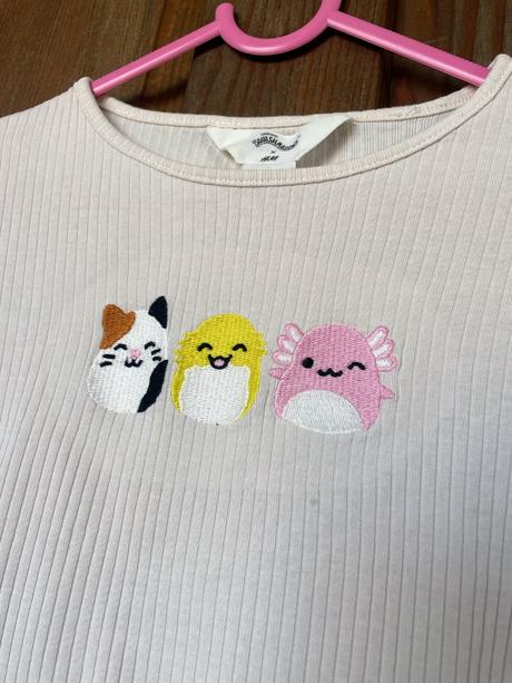 Vrúbkované tričko squishmallows h&m, h&m,140