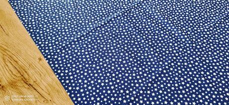 Bavlnená látka - hviezdičky na granatovej - cena z,