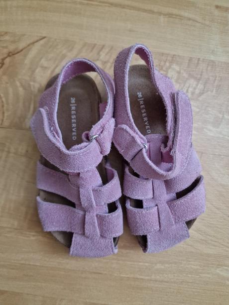 Reserved kožené sandále, lila, veľ. 26,, reserved,26