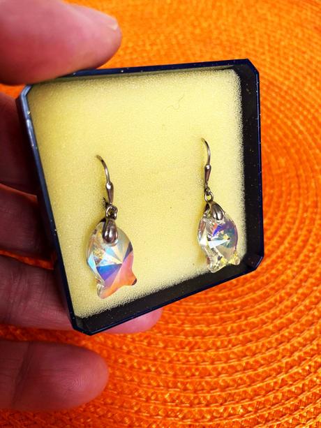 Swarovski náušnice rybičky, swarovski