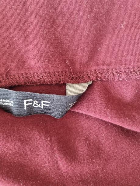 Bordový top cez ramená f&f veľ. m, f&f,m