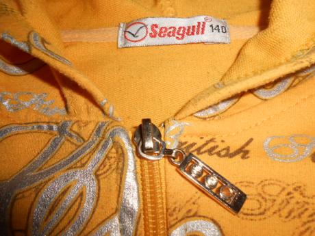 Žltá mikina veľ.140(vhodná skor pre veľ.146/152, 140