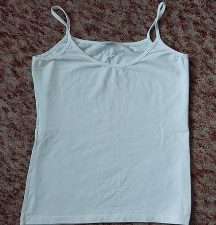 Biele dámske tričko na ramienka, l