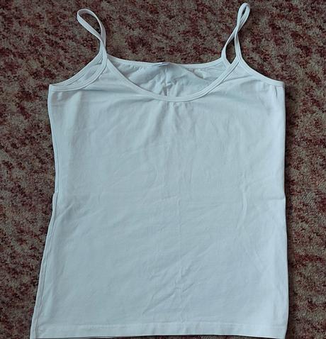 Biele dámske tričko na ramienka, l