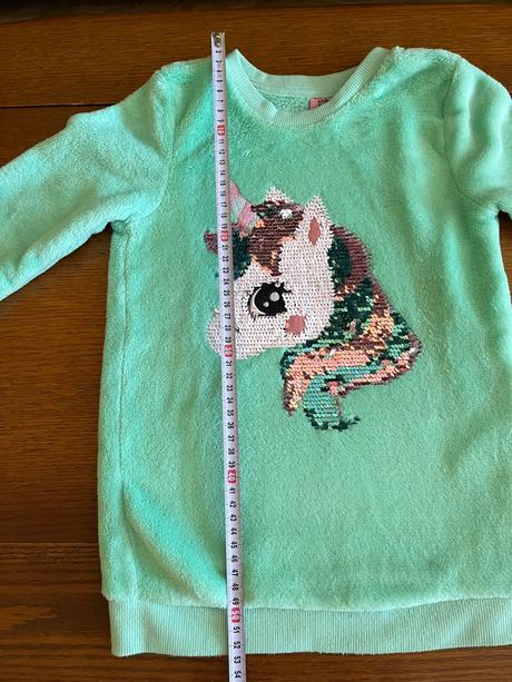 Teplá chlpatá mikina s jednorožcom premieňacím, kiki&koko,128