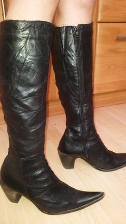 Vysoke kožené čižmy, 38