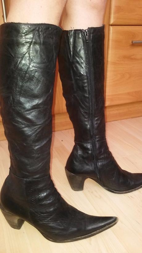 Vysoke kožené čižmy, 38