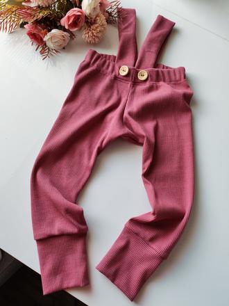 Rebrované rastúce legínky s trakmi, 86