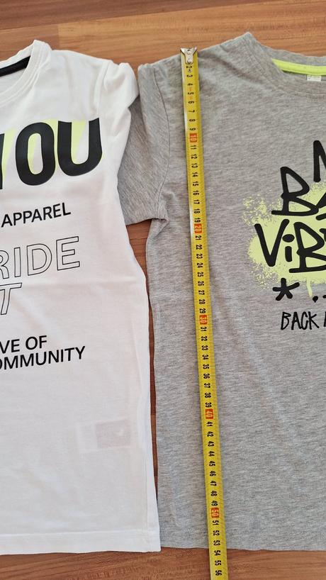 2x tričko dlhý rukáv 140/146, bonprix,140