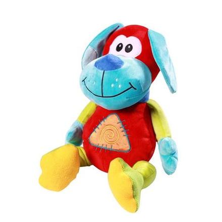 Velúrový psík s hrkálkou 50 cm, 