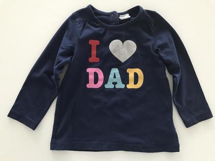 Tricko i love dad, h&m,86