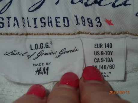 Biele a ružové 3/4 rifle hm, h&m,134